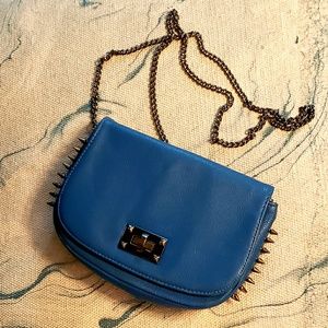 Blue shoulder bag
